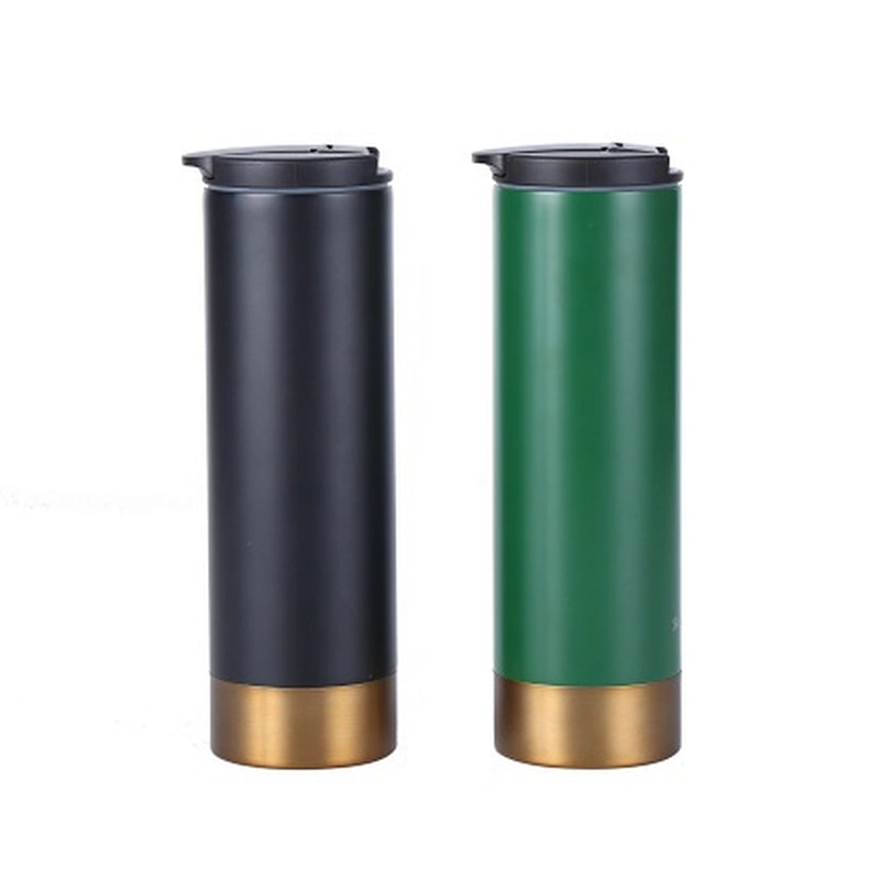 500 ml vacuum insulated double wall stainless steel thermos mug,body with two color paint coating , leak proof lid